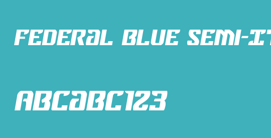 Federal Blue Semi-Italic