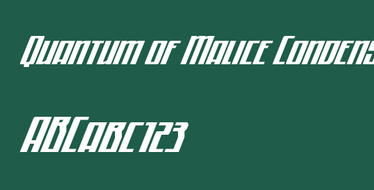 Quantum of Malice Condens Ital