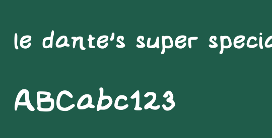 le dante's super special font
