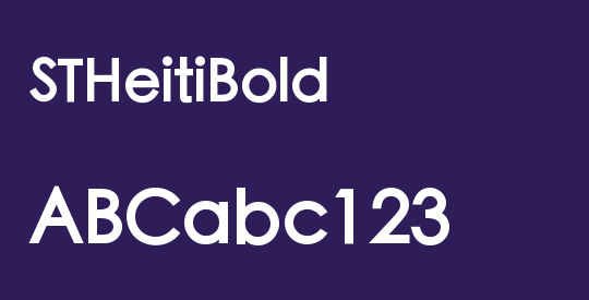STHeitiBold