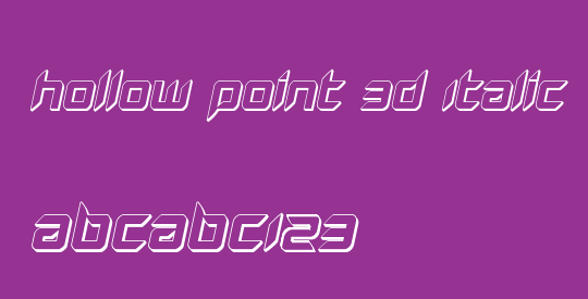 Hollow Point 3D Italic