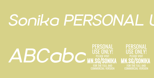 Sonika PERSONAL USE