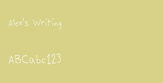 Alex's Writing