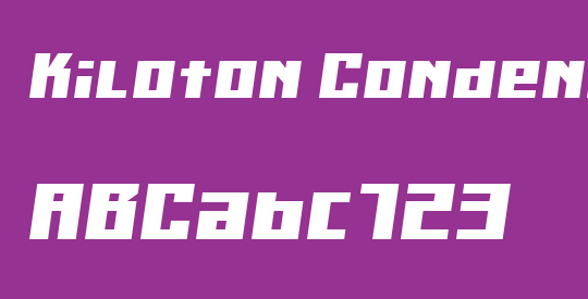 Kiloton Condensed Italic