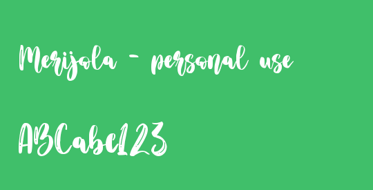 Merijola - personal use