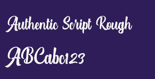 Authentic Script Rough
