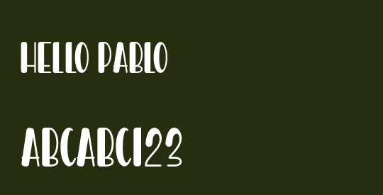 Hello Pablo