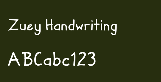 Zuey Handwriting