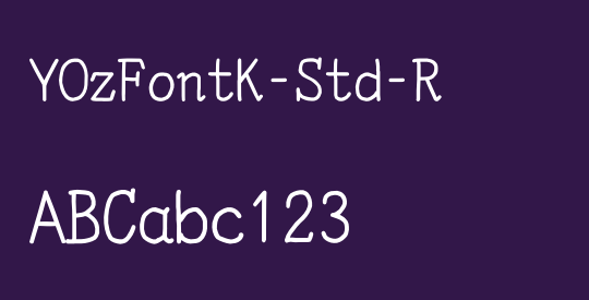 YOzFontK-Std-R