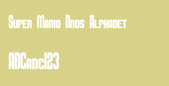 Super Mario Bros Alphabet