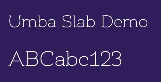 Umba Slab Demo