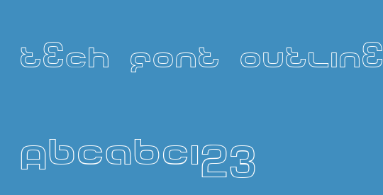 Tech Font Outline