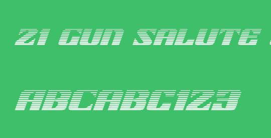 21 Gun Salute Gradient Italic
