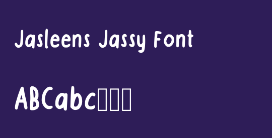 Jasleens Jassy Font