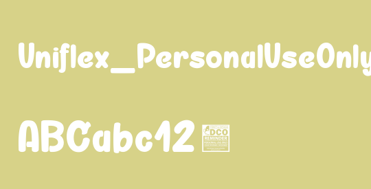 Uniflex_PersonalUseOnly