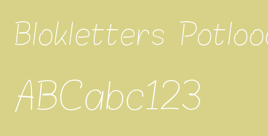 Blokletters Potlood
