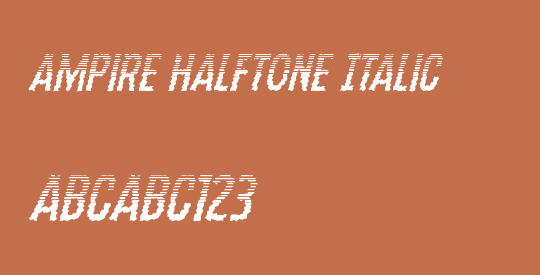 Ampire Halftone Italic