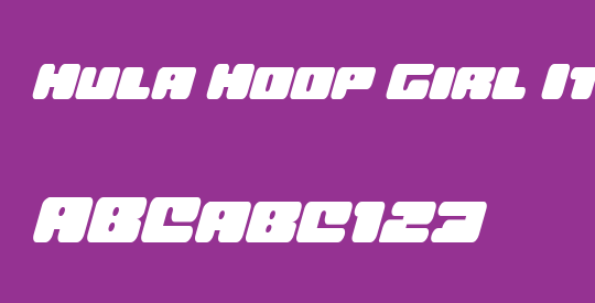 Hula Hoop Girl Italic