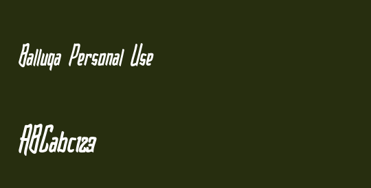 Balluqa Personal Use