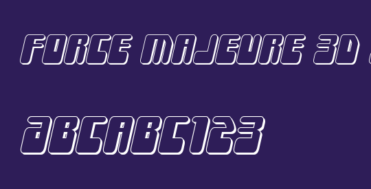 Force Majeure 3D Italic