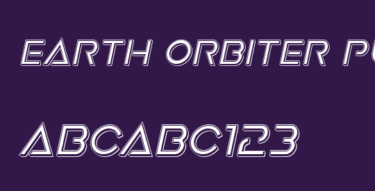 Earth Orbiter Punch Italic