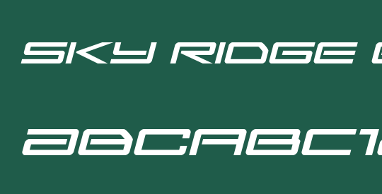 Sky Ridge Expanded Italic