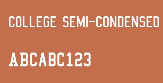 College Semi-condensed