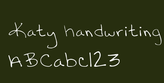 Katy handwriting 1