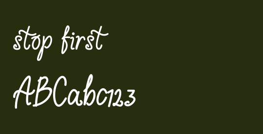 stop first