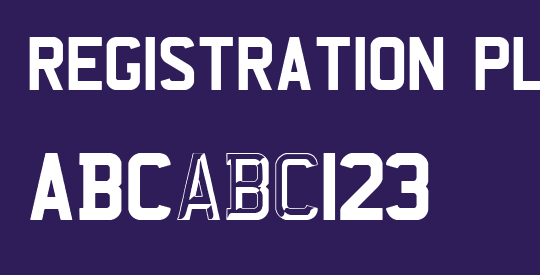 REGISTRATION PLATE UK