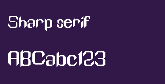 Sharp serif