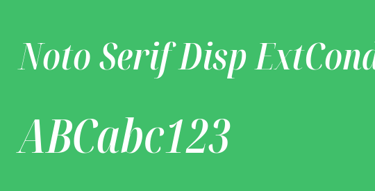 Noto Serif Disp ExtCond SemBd