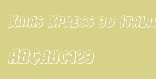 Xmas Xpress 3D Italic