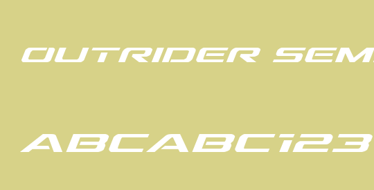 Outrider Semi-Condensed Italic