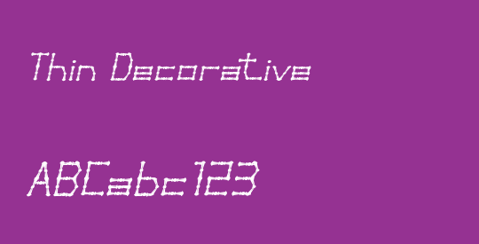Thin Decorative