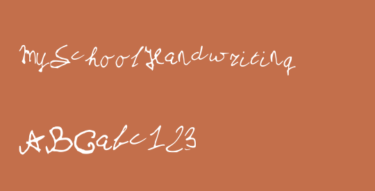 MySchoolHandwriting