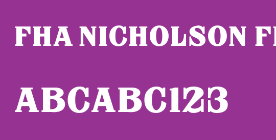 FHA Nicholson French NCV