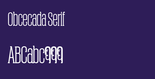 Obcecada Serif