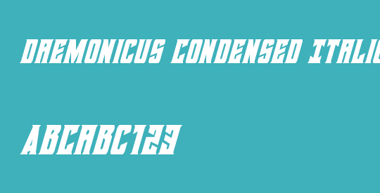 Daemonicus Condensed Italic