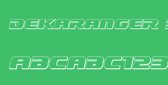 Dekaranger 3D Italic