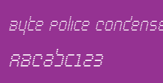 Byte Police Condensed Italic