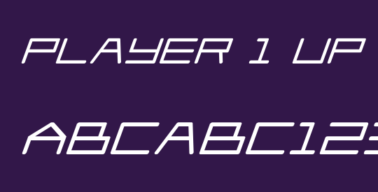 Player 1 Up Black Italic
