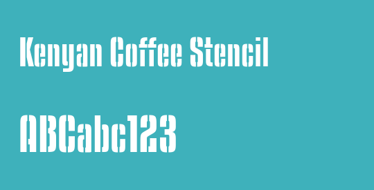 Kenyan Coffee Stencil
