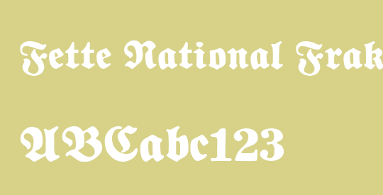 Fette National Fraktur
