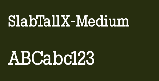 SlabTallX-Medium