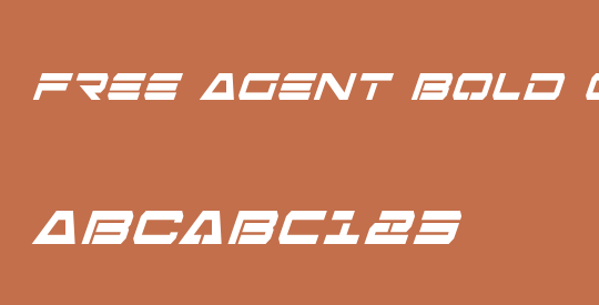 Free Agent Bold Condensed Italic
