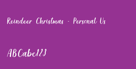 Reindeer Christmas - Personal Use