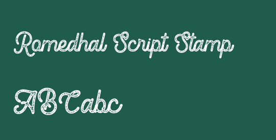 Romedhal Script Stamp