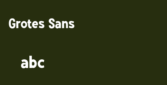 Grotes Sans DEMO