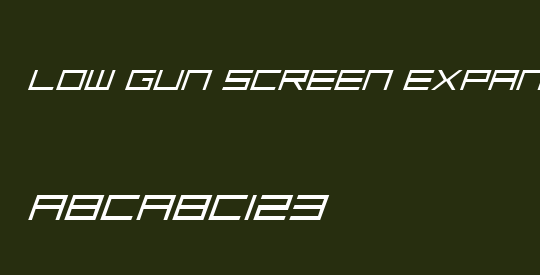 Low Gun Screen Expanded Italic